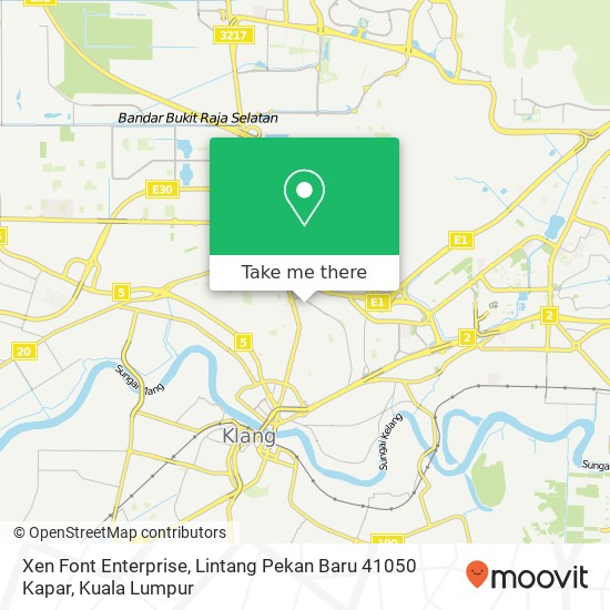 Xen Font Enterprise, Lintang Pekan Baru 41050 Kapar map