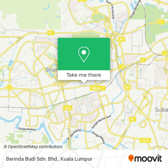 Berinda Budi Sdn. Bhd. map