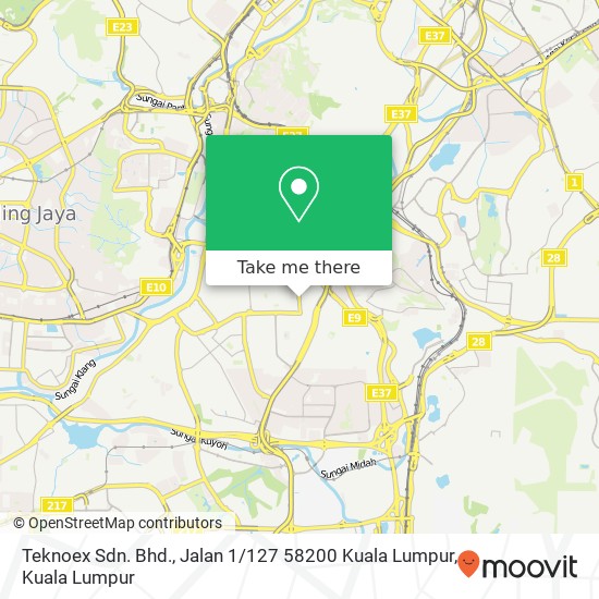 Teknoex Sdn. Bhd., Jalan 1 / 127 58200 Kuala Lumpur map