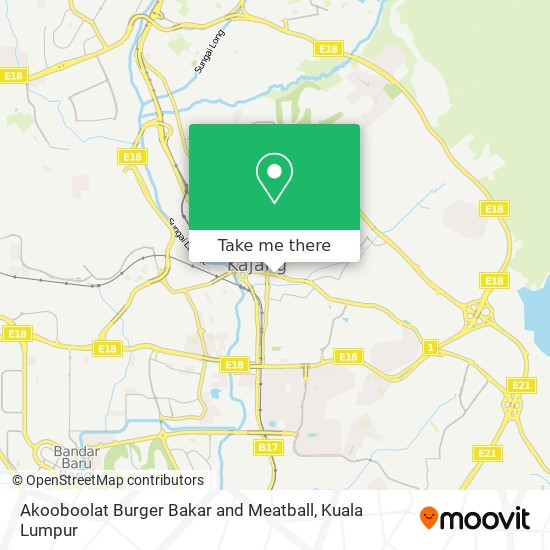 Akooboolat Burger Bakar and Meatball map