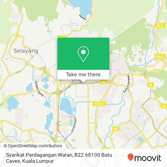 Syarikat Perdagangan Watan, B22 68100 Batu Caves map