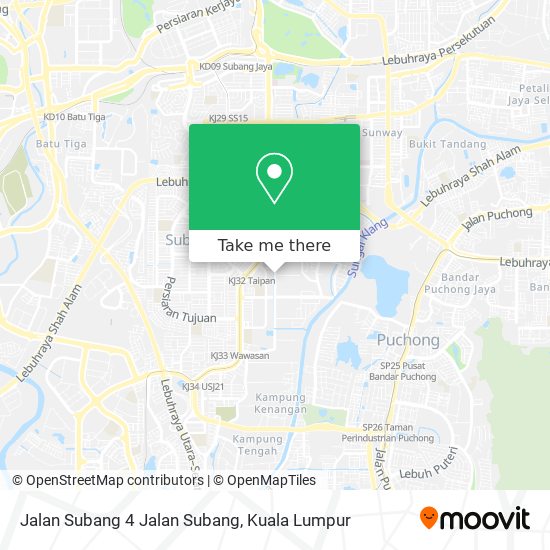 Peta Jalan Subang 4 Jalan Subang