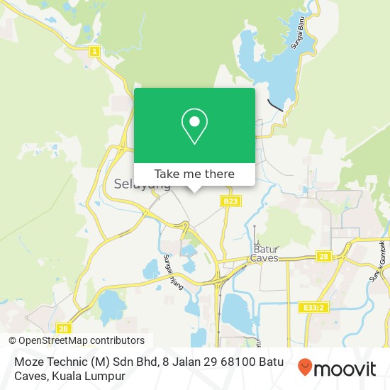 Peta Moze Technic (M) Sdn Bhd, 8 Jalan 29 68100 Batu Caves