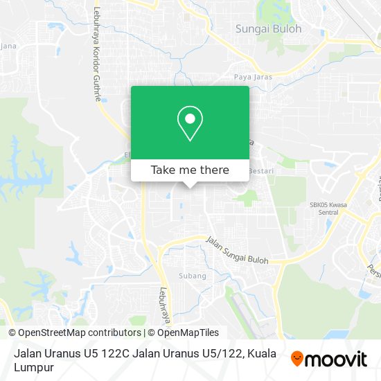 Peta Jalan Uranus U5 122C Jalan Uranus U5 / 122