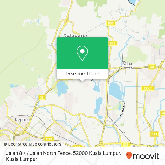 Jalan 8 / / Jalan North Fence, 52000 Kuala Lumpur map