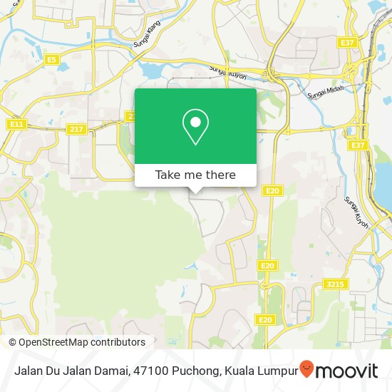 Peta Jalan Du Jalan Damai, 47100 Puchong