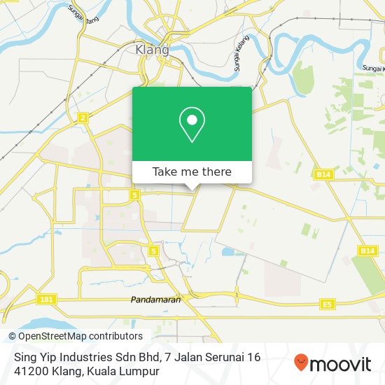 Sing Yip Industries Sdn Bhd, 7 Jalan Serunai 16 41200 Klang map