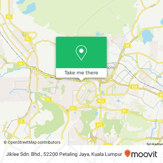 Jiklee Sdn. Bhd., 52200 Petaling Jaya map