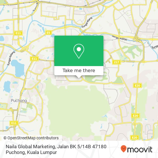 Naila Global Marketing, Jalan BK 5 / 14B 47180 Puchong map