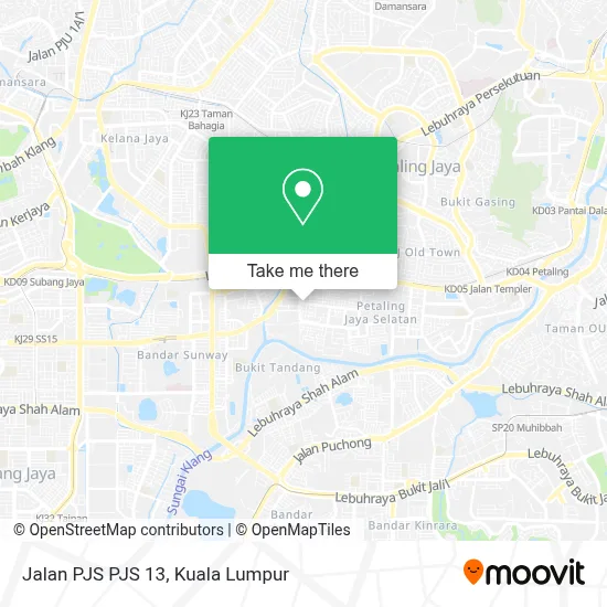 Jalan PJS PJS 13 map