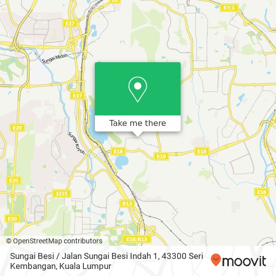 Sungai Besi / Jalan Sungai Besi Indah 1, 43300 Seri Kembangan map