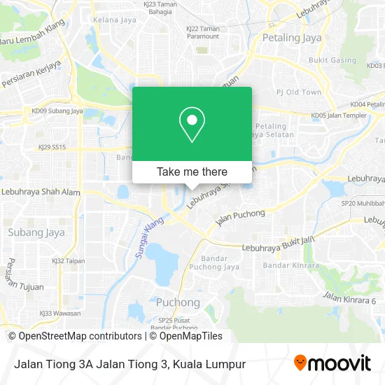 Jalan Tiong 3A Jalan Tiong 3 map