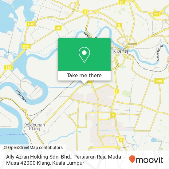 Peta Ally Azran Holding Sdn. Bhd., Persiaran Raja Muda Musa 42000 Klang