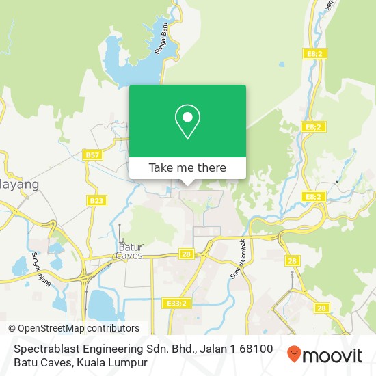 Peta Spectrablast Engineering Sdn. Bhd., Jalan 1 68100 Batu Caves