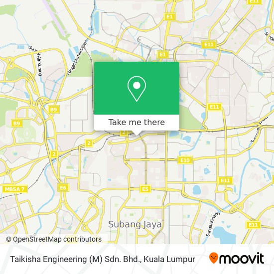 Taikisha Engineering (M) Sdn. Bhd. map