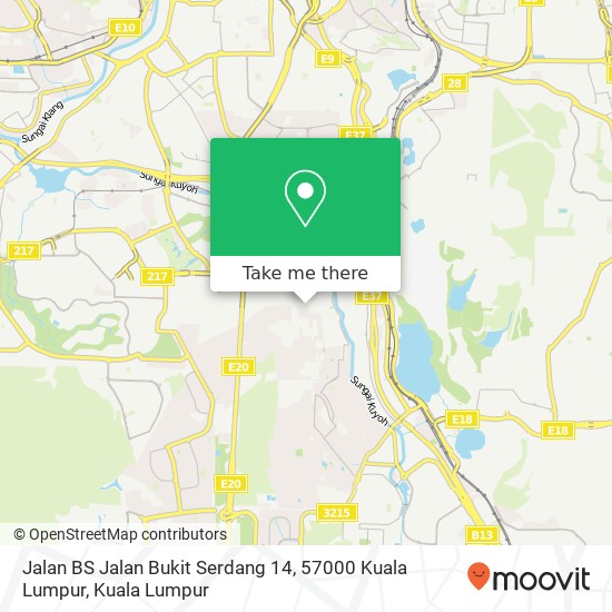 Peta Jalan BS Jalan Bukit Serdang 14, 57000 Kuala Lumpur