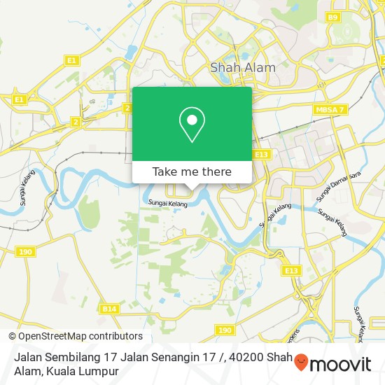 Jalan Sembilang 17 Jalan Senangin 17 /, 40200 Shah Alam map