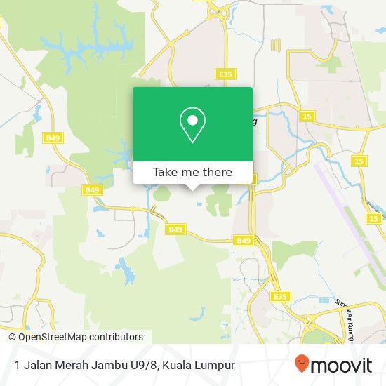 Peta 1 Jalan Merah Jambu U9 / 8, 40150 Shah Alam