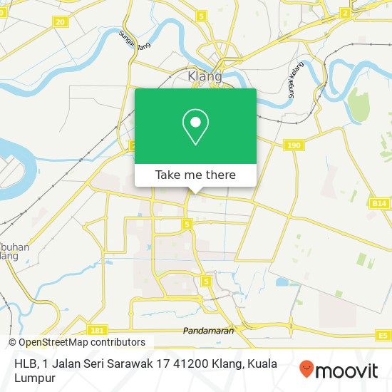 Peta HLB, 1 Jalan Seri Sarawak 17 41200 Klang