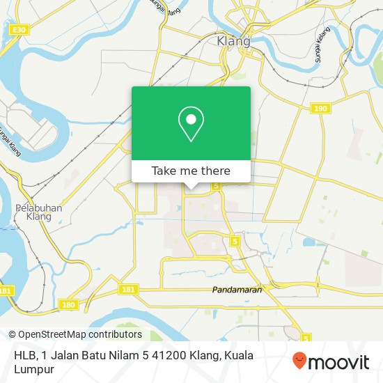 Peta HLB, 1 Jalan Batu Nilam 5 41200 Klang