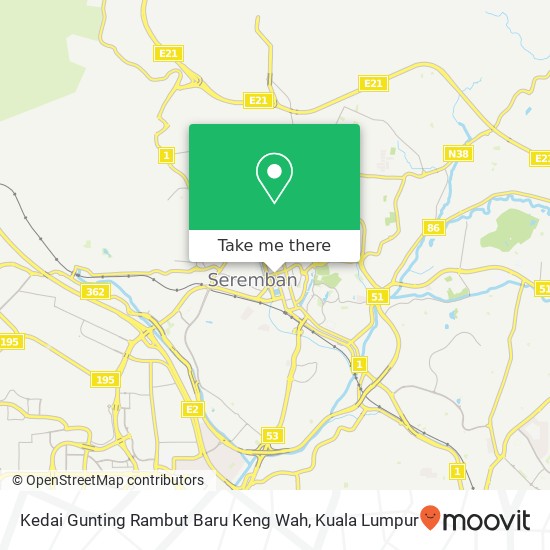 Kedai Gunting Rambut Baru Keng Wah map