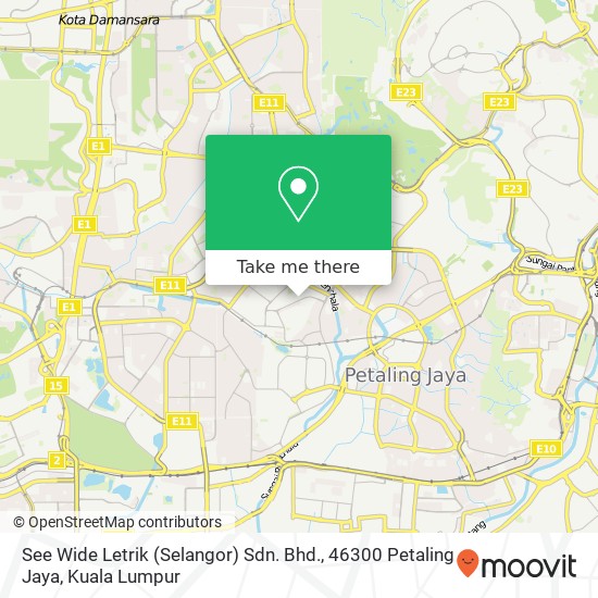 Peta See Wide Letrik (Selangor) Sdn. Bhd., 46300 Petaling Jaya