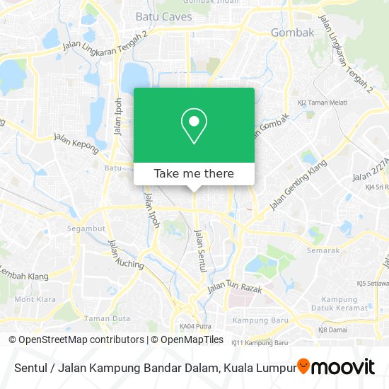 Sentul / Jalan Kampung Bandar Dalam map