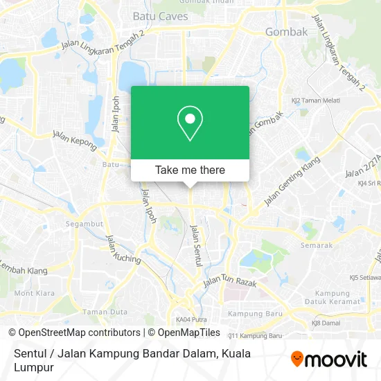 Sentul / Jalan Kampung Bandar Dalam map