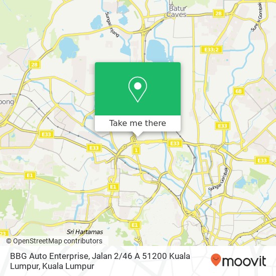 BBG Auto Enterprise, Jalan 2 / 46 A 51200 Kuala Lumpur map