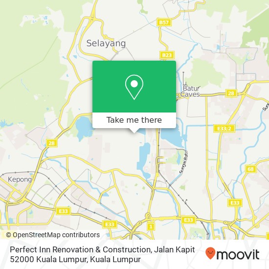 Perfect Inn Renovation & Construction, Jalan Kapit 52000 Kuala Lumpur map