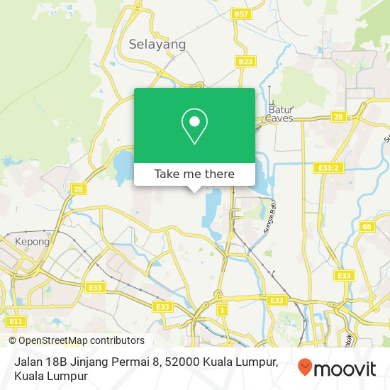 Jalan 18B Jinjang Permai 8, 52000 Kuala Lumpur map