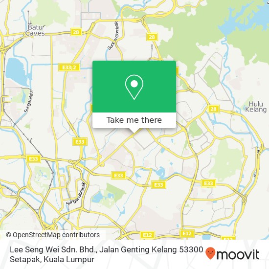 Lee Seng Wei Sdn. Bhd., Jalan Genting Kelang 53300 Setapak map