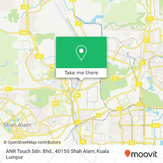 ANR Touch Sdn. Bhd., 40150 Shah Alam map