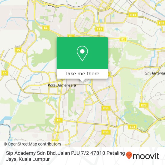 Sip Academy Sdn Bhd, Jalan PJU 7 / 2 47810 Petaling Jaya map