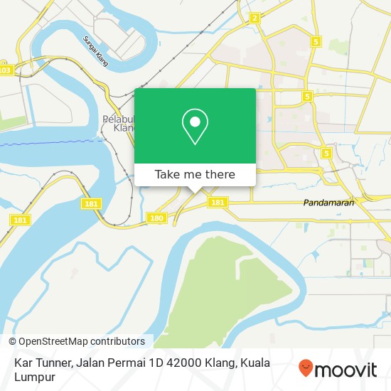 Peta Kar Tunner, Jalan Permai 1D 42000 Klang