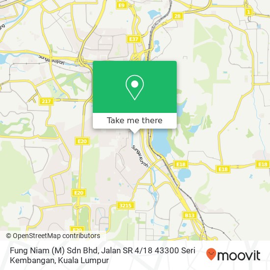 Fung Niam (M) Sdn Bhd, Jalan SR 4 / 18 43300 Seri Kembangan map