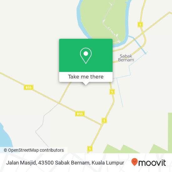 Peta Jalan Masjid, 43500 Sabak Bernam