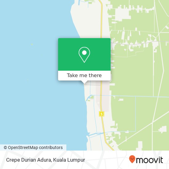 Crepe Durian Adura, Jalan Pantai Remis map