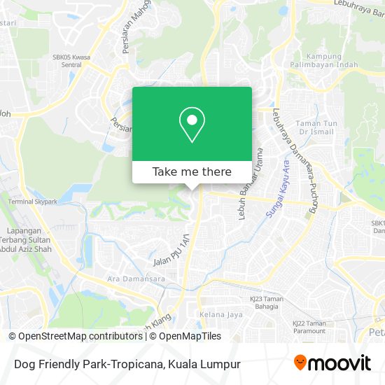 Dog Friendly Park-Tropicana map