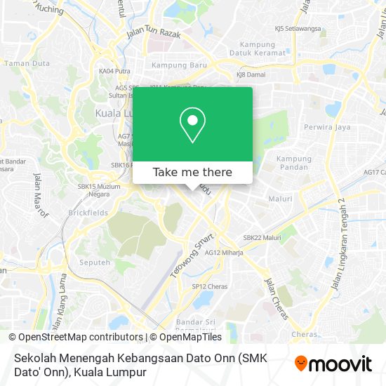 Peta Sekolah Menengah Kebangsaan Dato Onn (SMK Dato' Onn)