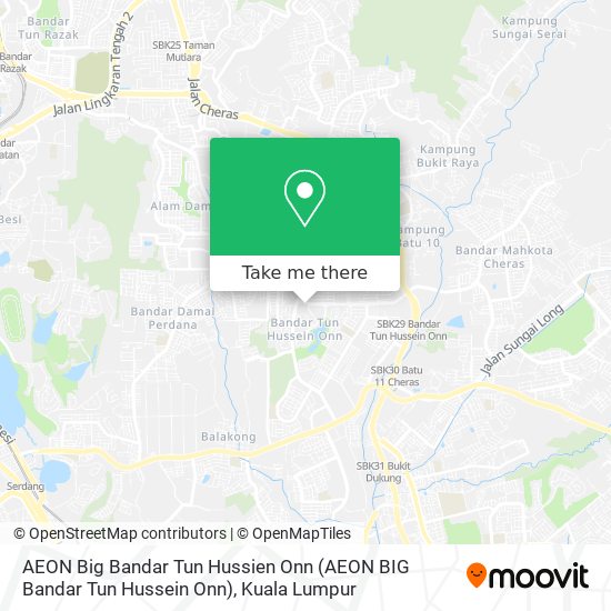 Peta AEON Big Bandar Tun Hussien Onn (AEON BIG Bandar Tun Hussein Onn)