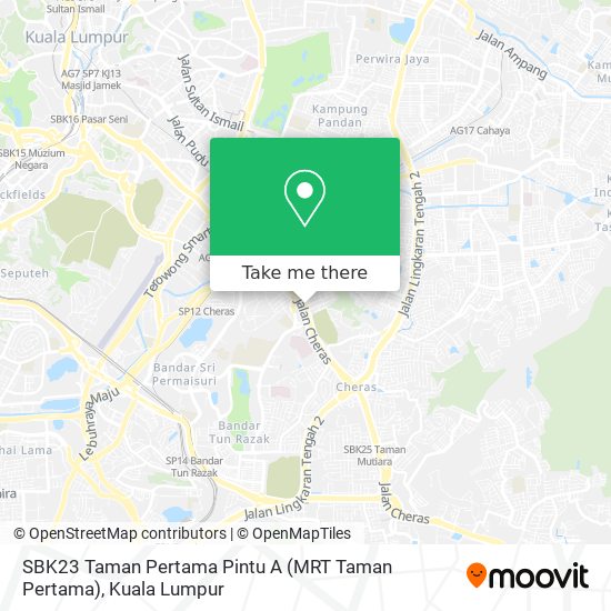 Peta SBK23 Taman Pertama Pintu A (MRT Taman Pertama)