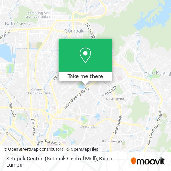 Peta Setapak Central (Setapak Central Mall)