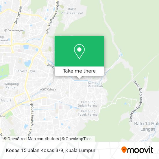 Peta Kosas 15 Jalan Kosas 3/9