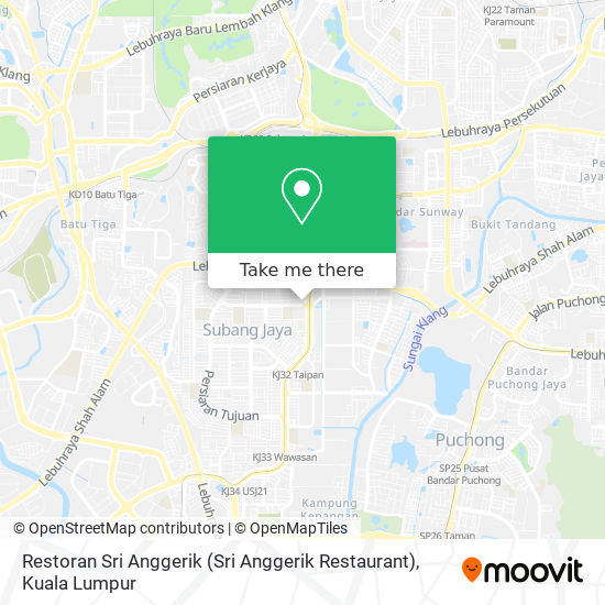Restoran Sri Anggerik (Sri Anggerik Restaurant) map
