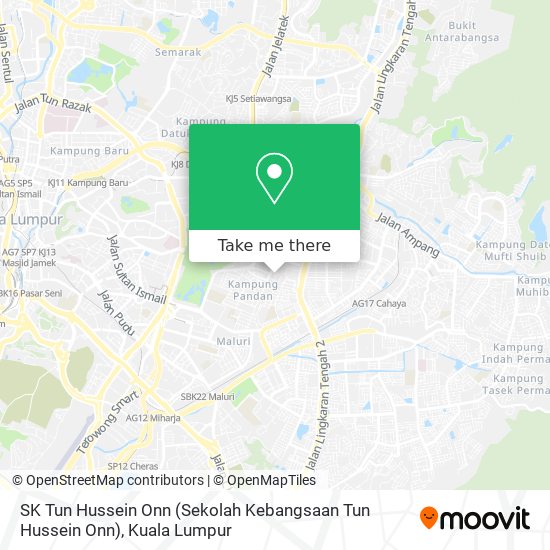 Peta SK Tun Hussein Onn (Sekolah Kebangsaan Tun Hussein Onn)