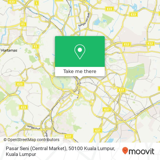 Peta Pasar Seni (Central Market), 50100 Kuala Lumpur