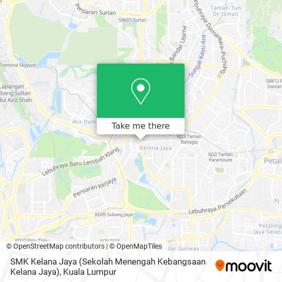 SMK Kelana Jaya (Sekolah Menengah Kebangsaan Kelana Jaya) map