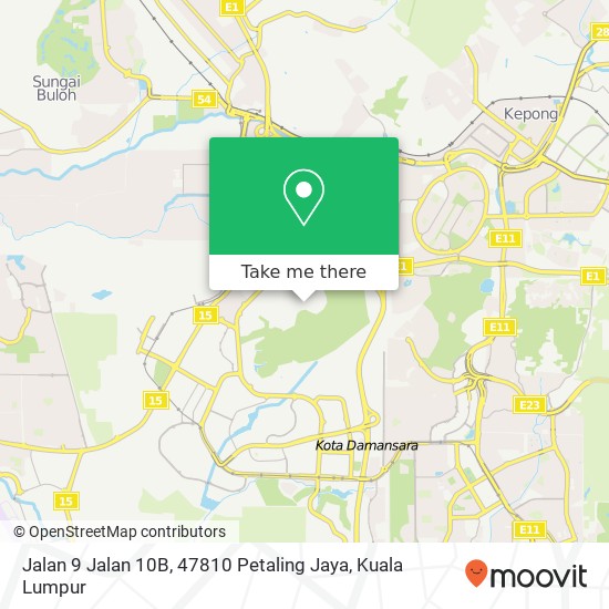Peta Jalan 9 Jalan 10B, 47810 Petaling Jaya