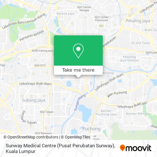 Peta Sunway Medical Centre (Pusat Perubatan Sunway)